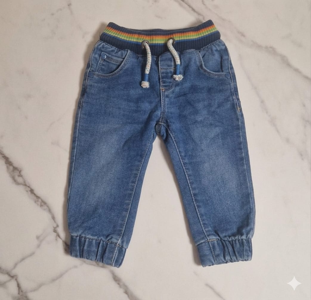 Jeans chiari con elastico arcobaleno Mayoral