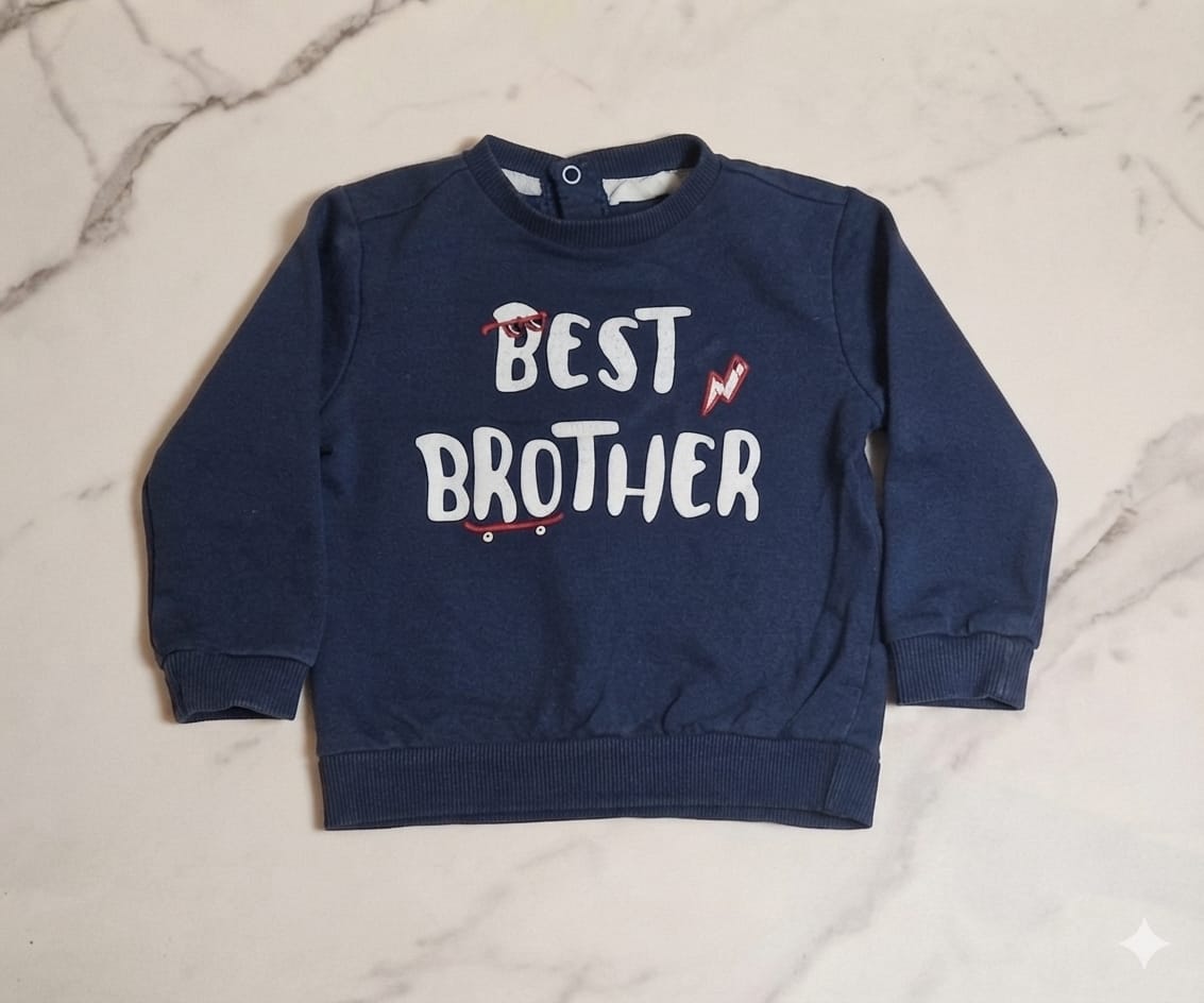 Felpa blu Best Brother Blukids