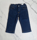 Jeans Blu Scuro con Cuciture Dorate — D&G