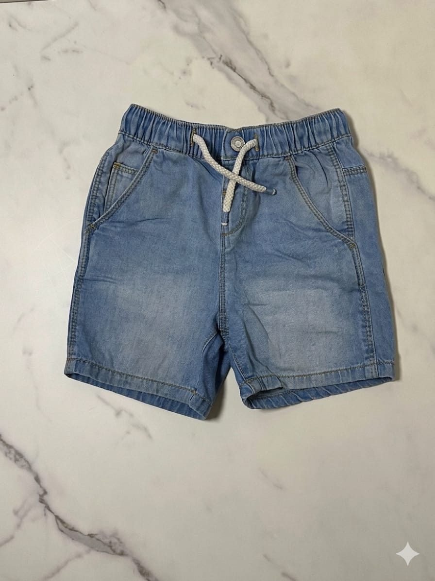 Bermuda jeans blu chiaro cordino Fagottino