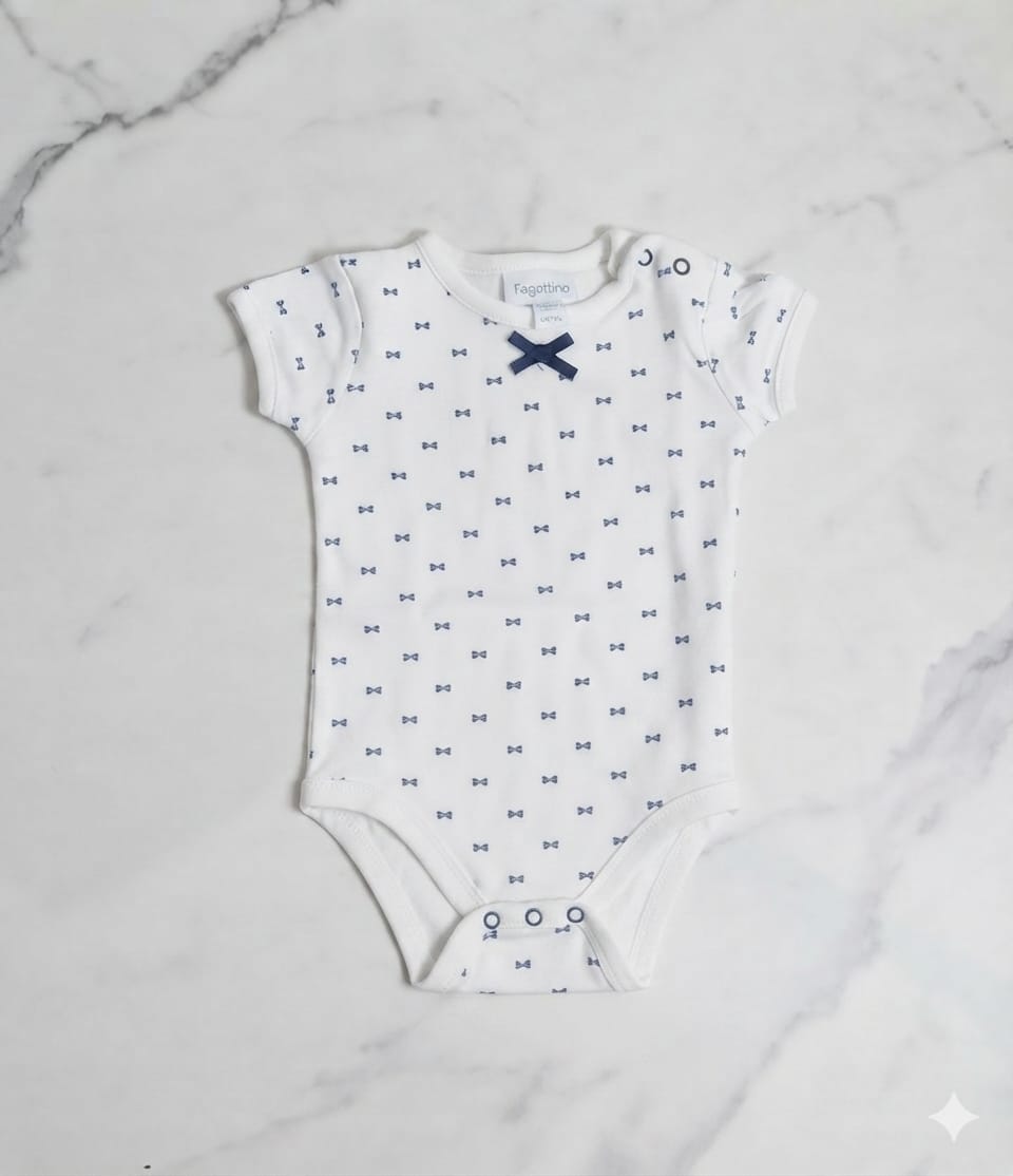 Body bianco con fiocchetti Fagottino
